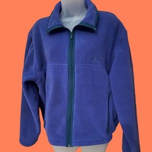L.L.Bean Polartec Fleece Jacket Men's Medium M Full Zip Royal Blue Vintage NEW